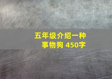 五年级介绍一种事物狗 450字